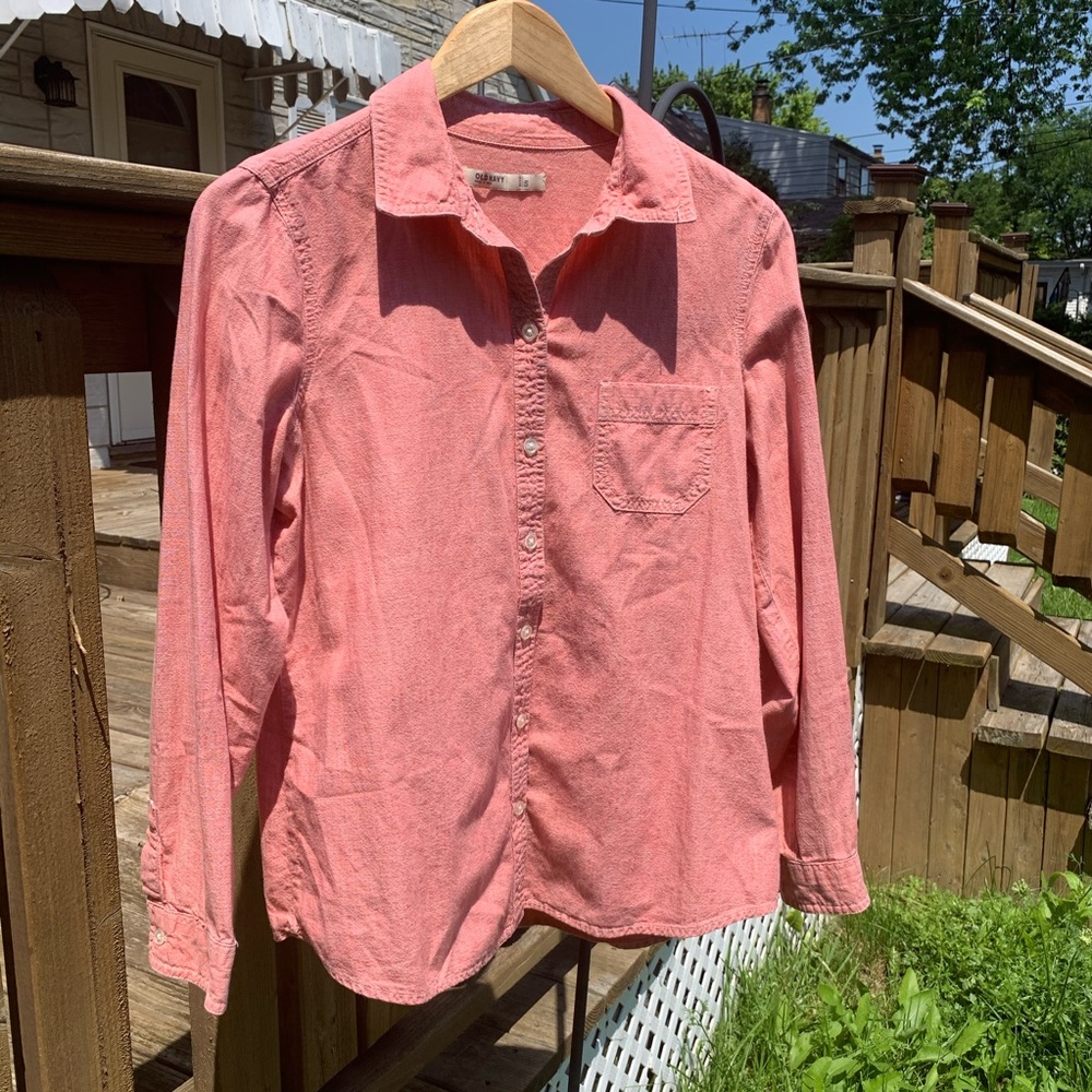 Salmon Chambray Shirt